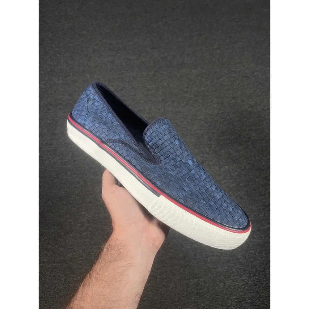 Polo Ralph Lauren Mytton Woven Canvas Shoes Men's 14D Blue Preppy Slip On